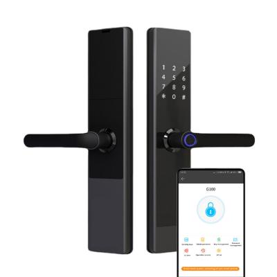 China Strong Keyless Aluminum Alloy Smart Video Door Lock Voice Safe With Camera Intercom for sale