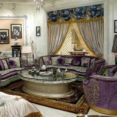 China M68800 Luxury Antique Italian Design Luxury And Royal Style Fabric Sofa Sets Furniture For Living Room for sale