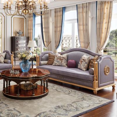 China British design price for antique luxury british fabric sofa and big round table set for sale