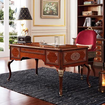 China British Stylish Antique Home Study Room Executive Desk With Desk Bookcase for sale