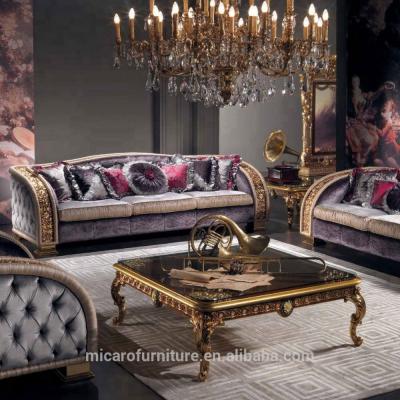 China Design: Unique Design Hot Sale Italian Luxury Living Room Solid Wood Upholstery Sofa Set for sale