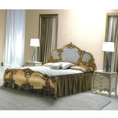 China Original Taste Rococo Antique European Style White Large Bedroom Furniture for sale