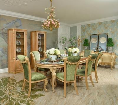 China French Classic Luxury Wooden Italy Fabric Furniture For Dining Room for sale