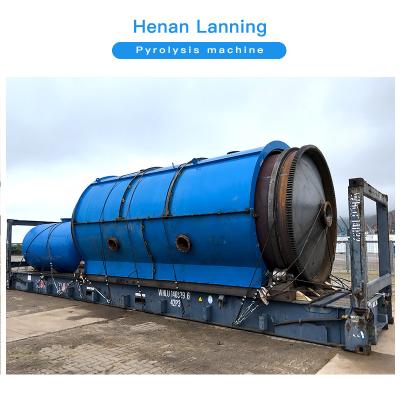 China Factory Lanning Used Tire Pyrolysis Plant Waste Rubber Plastic Recycle Oil Machine for sale