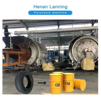 China energy & Lanning Pyrolysis Mining Tire To Oil Fuel Oil Waste Plastic Recycling Machine for sale