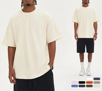 China Other 2023 Summer 250g Heavyweight Men's T-shirts High Quality Custom Blank Plain Oversized Drop Shoulder T Shirt For Men for sale