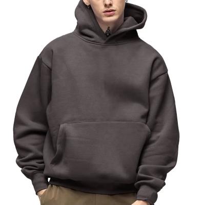 China Anti-wrinkle Custom Logo Heavyweight Blank Men's Hoodies Wholesale Oversized 100% Cotton Hoodie With Printed Designs for sale