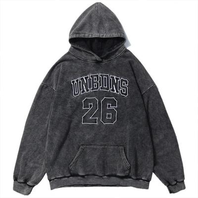 China DiZNEW Autumn Basic Hoodie Retro Wash Casual Embroidered Men's Breathable Hoodies for sale