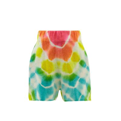 China DiZNEW Ladies 100%Cotton Tie Dye Sustainable Wash Summer Shorts Oversized Fashion Running Shorts For Women for sale