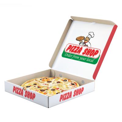 China Recycled Materials White Box For Pizza Food Bakery Packaging Box Cardboard for sale