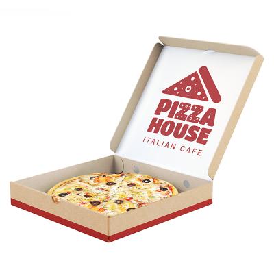 China Wholesale Recycled Materials Cardboard Box Custom Size For Food Pizza Boxes With Logo for sale