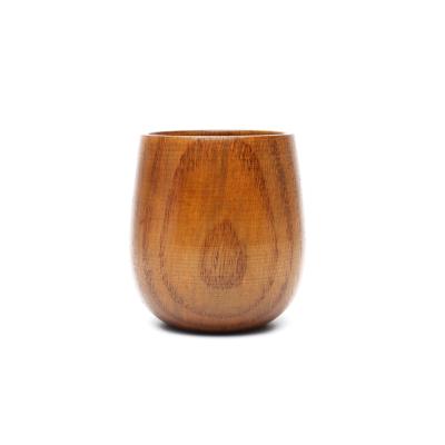 China Wholesale Disposable Eco-Friendly Medium Bamboo Primitive Handmade Cup Private Label Wine Water Wooden Cup for sale