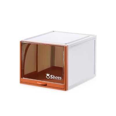 China Home Use Stored Stackable Storage Box Shoes Plastic Storages Box Shoes Stackable Storage Bins Plastic for sale