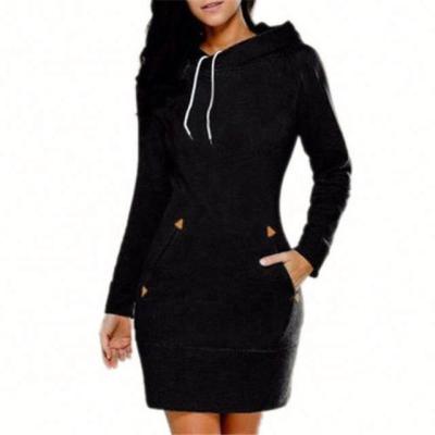 China Long Sleeve Sweater Women Hoodie Casual Ladies Hooded Dress Breathable Long Jumper Jumper Tops Plus Size S-5XL for sale