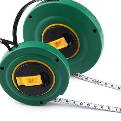 China Measuring Instruments Engineering Box Measuring Ruler 20/30/50 Meter Disc Steel Tape Measure Metal Manual Tape Ruler Painting for sale