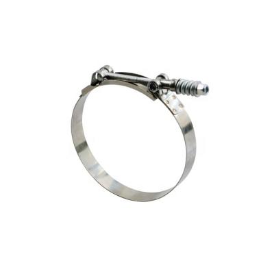 China Silver Stainless Steel T-bolt Hose Clamps for sale