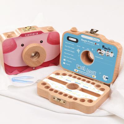 China Andenken Box, Kinder Holzzahn Aufbewahrung und Sparbox verlorene, Neugeborene Baby Geburtstag Children Gift Milk Tooth Un for sale