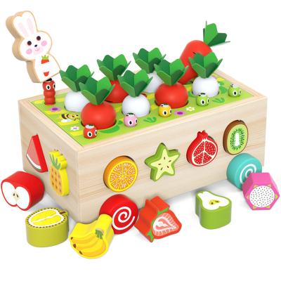 China Kindergarten Wooden Toys Montessori Early Education Shape Kindergarten Toys Matching Toy Wooden Fruit And Plant Toys For Teenager for sale