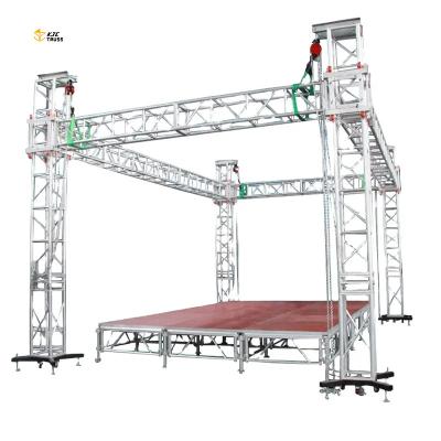 China 6082-T6 outdoor concert speaker truss lighting music concert truss lifting stage for sale