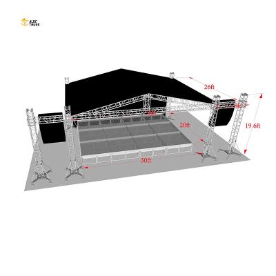 China 6082-T6 Aluminum Alloy Truss Display Concert Roof Truss Stage for sale