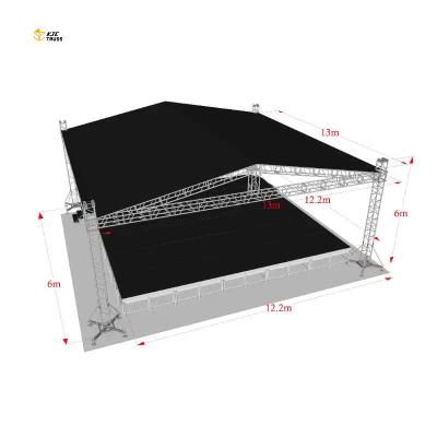 China 6082-T6 Good Quality Concert A Aluminum Roof Truss System Stage Speaker Lift Event DJ Lighting Display Truss for sale