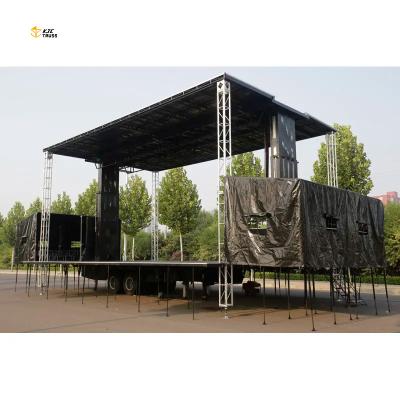 China 6082-T6 400*400 mm Aluminum Led Wall Space Stage Risers Lighting DJ Boot for sale