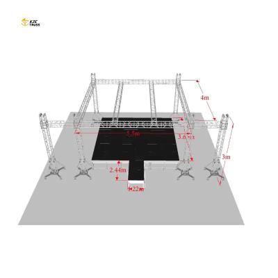 China 6082-T6 concert good quality square truss system aluminum roof truss lighting stage for sale for sale