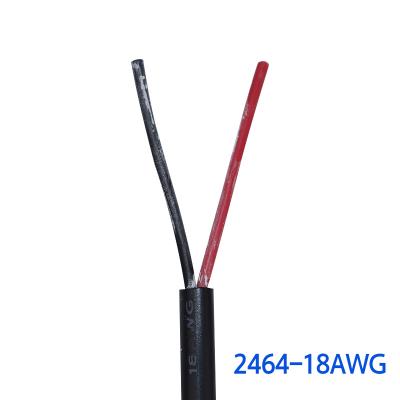 China Electronic 18AWG 2464 Yigao Finished Wire 2 Core Sheathed Wire Black DC Power Cord zu verkaufen