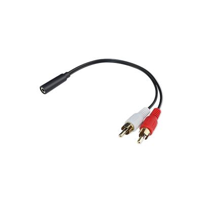 China DVD Player Gold Plated 3.5mm TRS 2 Female Connector to RCA Male 28AWG 1core Stereo Extension Cable à venda