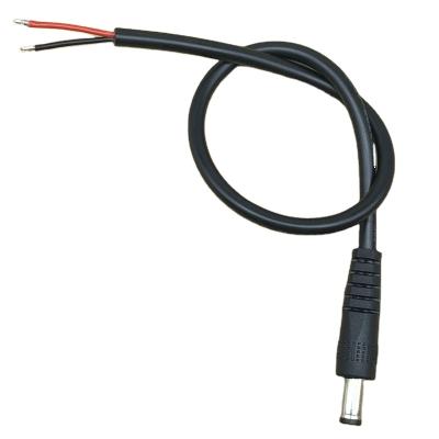 中国 Industrial / CCTV /Computer / Medical Installation 5525 Male 1.5m Core 20AWG 2 Core Wire 5.5*2.5mm Male To Open End 5525 DC Male Plug Jack Cable 販売のため