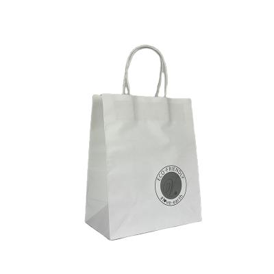 China China Manufacturers Recyclable Custom Printing Cheap Shopping Carry Packaging Recycled Brown Kraft Paper Bags For Coffee Brand Food Grocery for sale