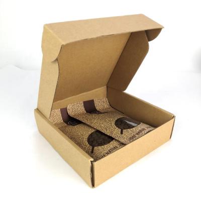 China Free Sample Recycled Stock Recycled Square Paper Boxes Custom Brown Corrugated Gift Boxes Packaging For Apparel Ad Shipping Packaging for sale