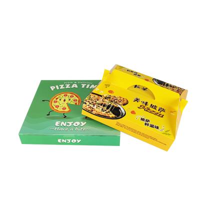 China Recyclable White Pastries Packing Crate Cardboard Box Windowed Portable Custom Pizza Box for sale