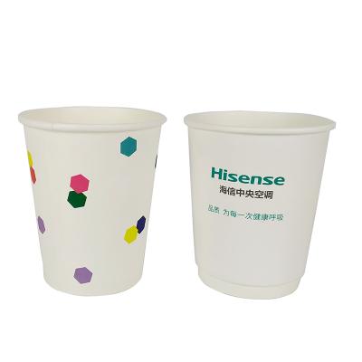 China Disposable Custom Logo Printed OEM Disposable Recycled Wallpaper Double Coffee Cup for sale