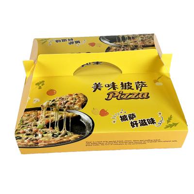 China OEM Manufacturer Custom Logo Pizza Boxes White Cardboard Disposable Pizza Packaging Box For Delivery for sale