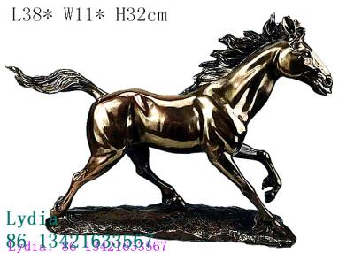 China Keep on Fighting Explained by The Running Horse Portrait in Special Resin for sale