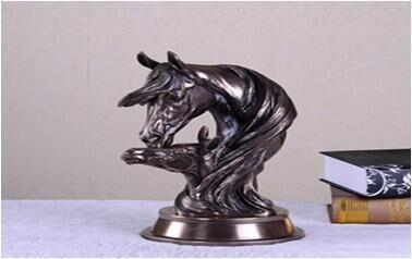 China Customized Personalized Bronze Ornament, Horse Portrait for sale