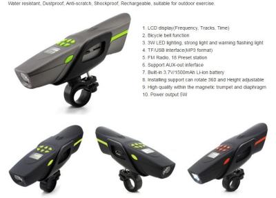 China Bicycle Audio Featur Water resistant, Dustproof, Anti-scratch, Shockproof, Rechargeable, suitable for outdoor exercise. for sale