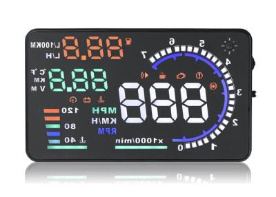 China A8 5.5 Inch Hud Head Up Display , Working Voltage 12V Dc Portable Heads Up Display for sale