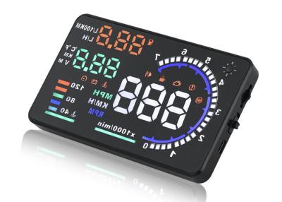 중국 A8 5.5 인치 Obd ii 차 Hud 머리 위 전시, 차를 위한 Hud 장치 보편 머리 위 전시 판매용