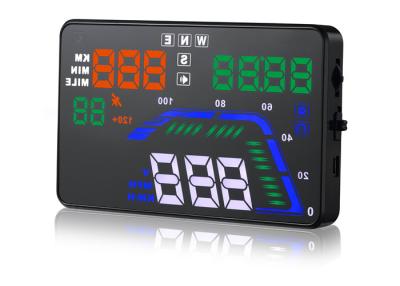 China OBD2 Interface GPS Heads Up Display Speedometer Q7 Hud 5.5 Inch GPS 9V ~ 16V Dc for sale