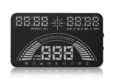 China Universal Vehicle Heads Up Dash Display , 5.8 Inch Aftermarket Hud Display PC + ABS Material for sale