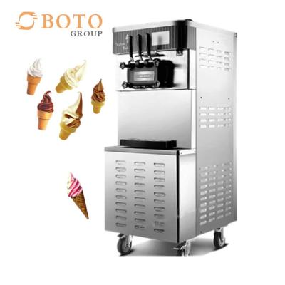 China 28L/H Production Capacity Three Flvours Commercial Soft Ice Cream Machine for sale