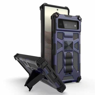 China Shockproof Ring Kickstand Armor Phone Case Shockproof Metal Phone Case with Magnetic in Military Grade Protection for sale