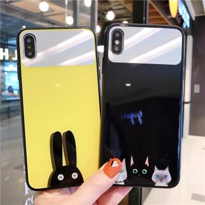 China OEM Luxury Cute Skin Feel Mirror Design Custom Glass Shockproof Phone Case For iPhone 13 Samsung S21 ULTRA A03S S20 A22 A53 A73 for sale