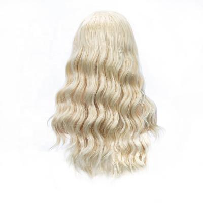 China Factory Wholesale Price Luxury Brazilian Long Human Hair Soft Thick Straight Blonde Barely Shedding Wigs For Women for sale