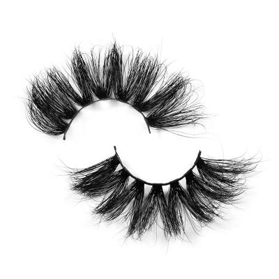 China Factory thick wholesale price 25mm 3d whips mink whips real siberian full strip lashes for sale