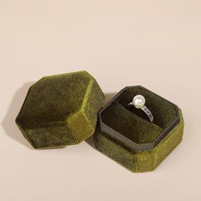 China Wholesale Octagonal Spot Jewelry Ring Packaging Box Soft Jewelry Gift Box for sale