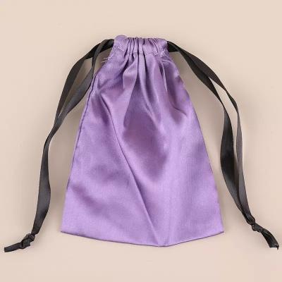 China Custom manufacturer logo satin drawstring bag storage bags simulation silk satin bags recyclable for sale