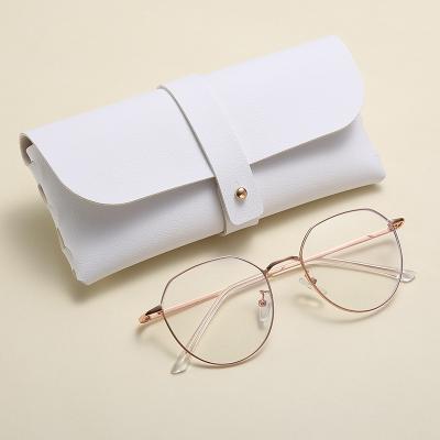 China Low MOQ Fashion Sunglasses Box Men Women Glasses Case Eco-friendly Soft Leather Eyewear Holders Accessories for sale